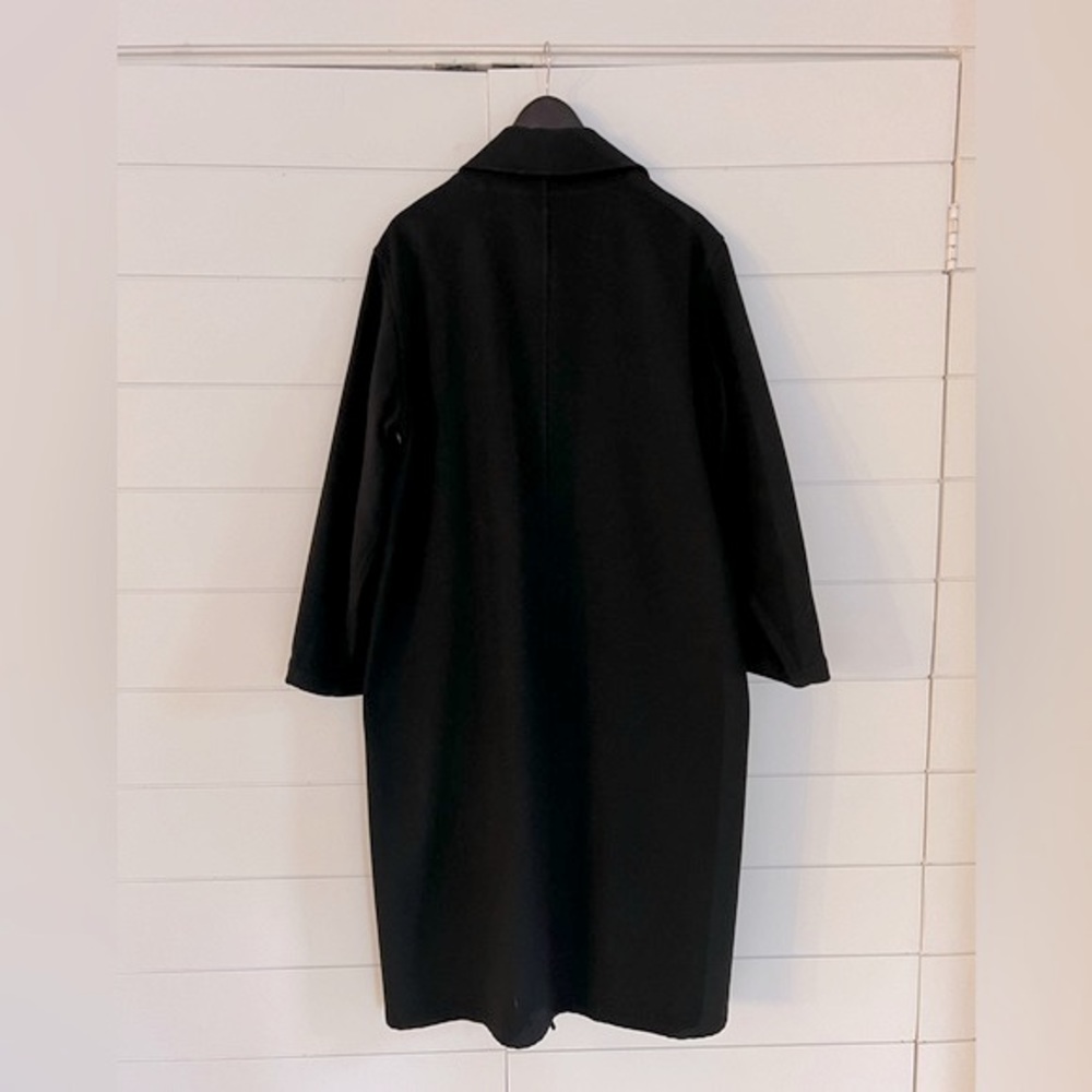 Salvatore Ferragamo Black Long Wool Coat Liner - Picture 9 of 11